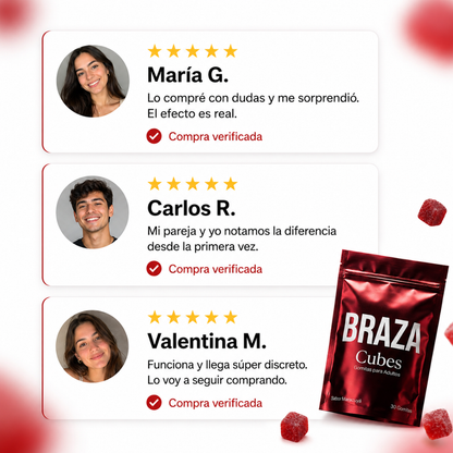 Braza Cubes — Gomitas para Parejas con Ingredientes Naturales